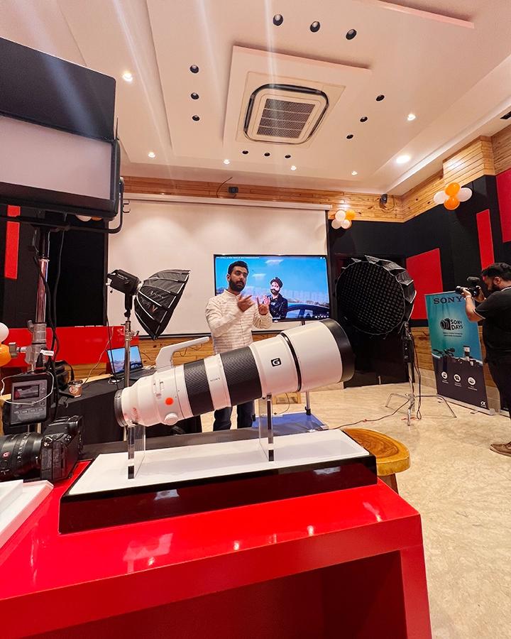 Sony camera and lens workshop inside the DCOP photography studio